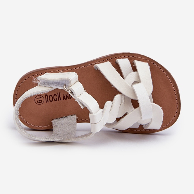 Kindersandalen mit Klettverschluss, Weiß Marimona 2