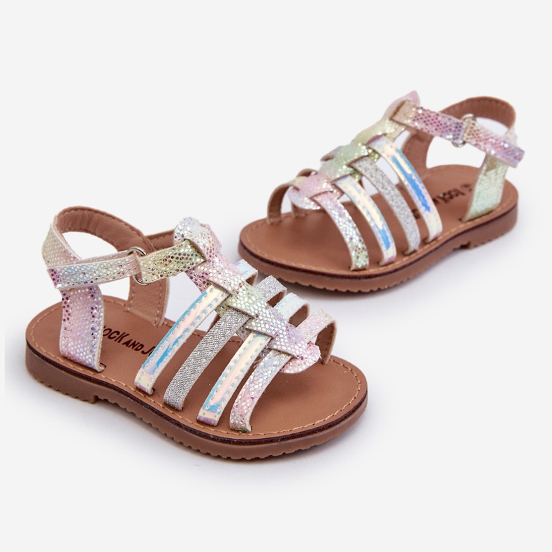 Kinder-Gladiatorsandalen mit Klettverschluss, mehrfarbig Radovia 1