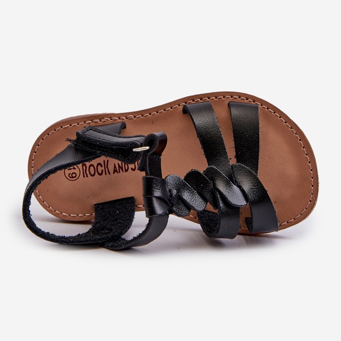 Kindersandalen mit Klettverschluss, Schwarz, Sarniema 2