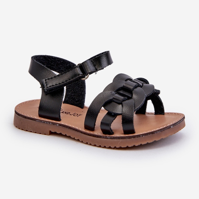 Kindersandalen mit Klettverschluss, Schwarz Venikoria 1