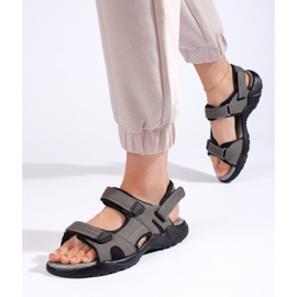 Sportliche graue Damensandalen 2