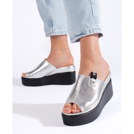 Silberne Keilabsätze silber- 1