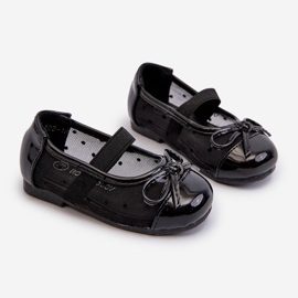 Kinder-Ballerinas mit Schleife, Black Jellema schwarz 1
