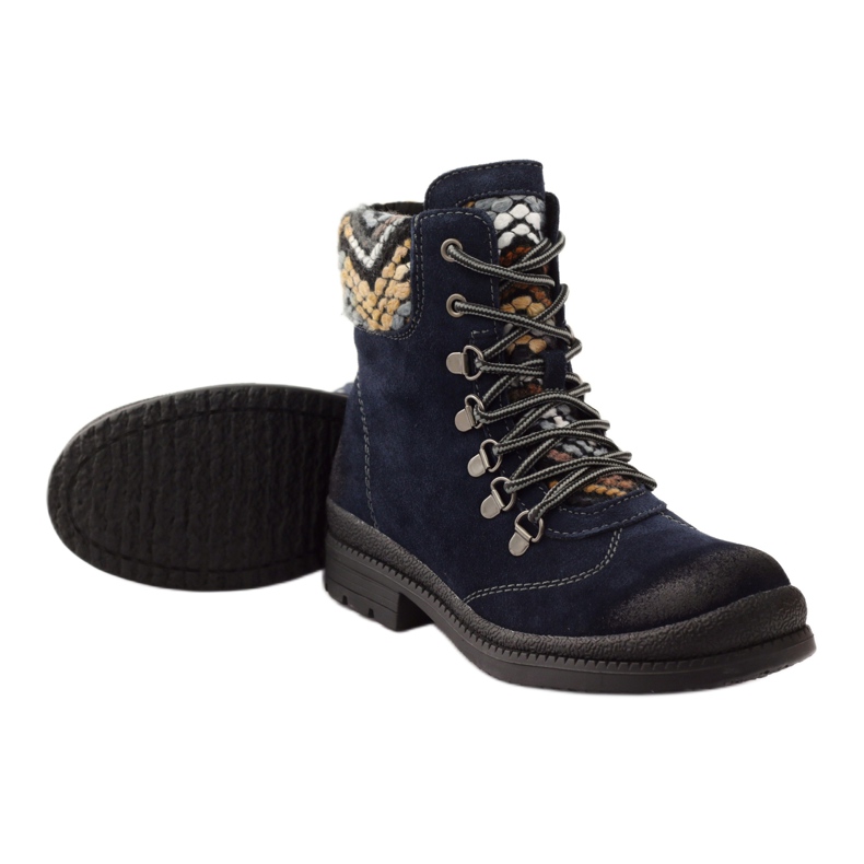 Lederisolierte Arbeiter Filippo 393 navy blau 3