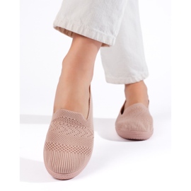 Damen-Slipper aus Stoff in Rosa 1