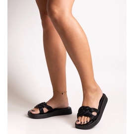 Schwarze Gummipantoffeln von Ferrei 1