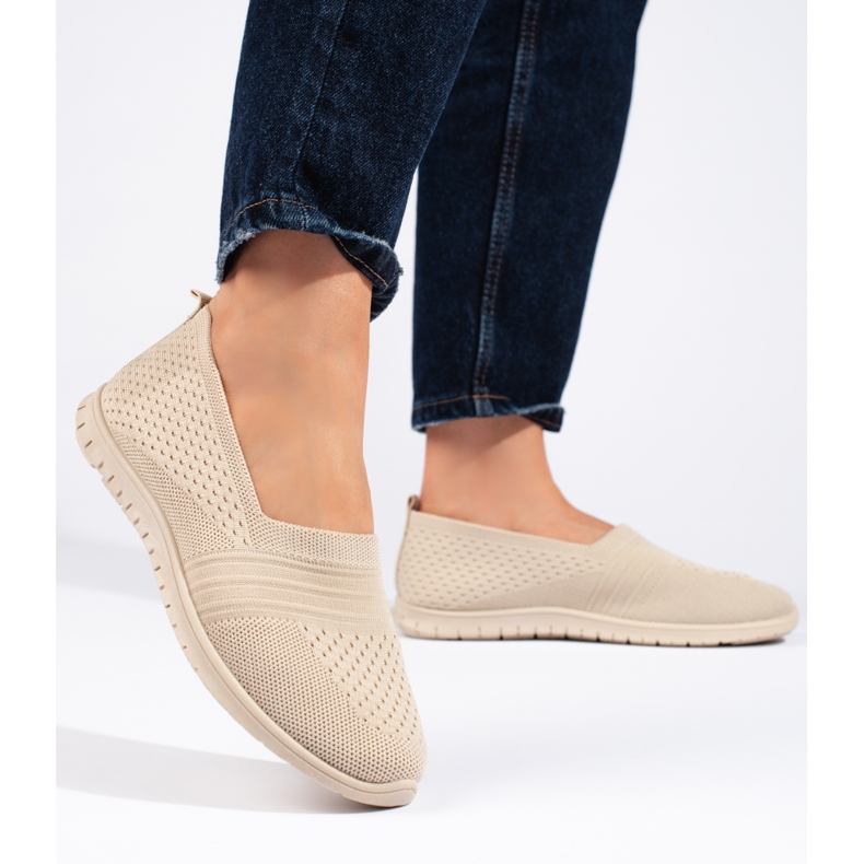 Beige Sport-Slipper 1