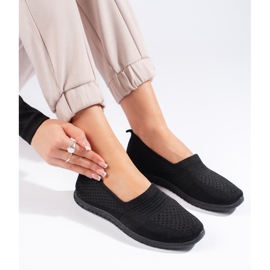 Schwarze Sport-Slipper 1