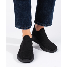 Schwarze Slip-On-Sportschuhe für Damen 2