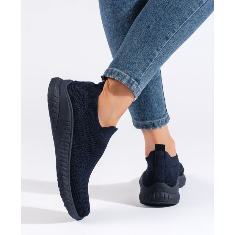 Slip-On-Sportschuhe für Damen, Marineblau 2