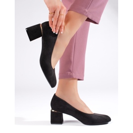 Schwarze Wildleder High Heels 2