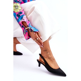 Jeeini Niedrige, spitze Pumps, Schwarz 2