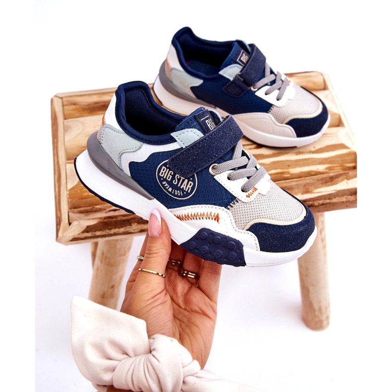 Kinder Sneakers Memory Foam System Big Star Ll374225 Marineblau 3