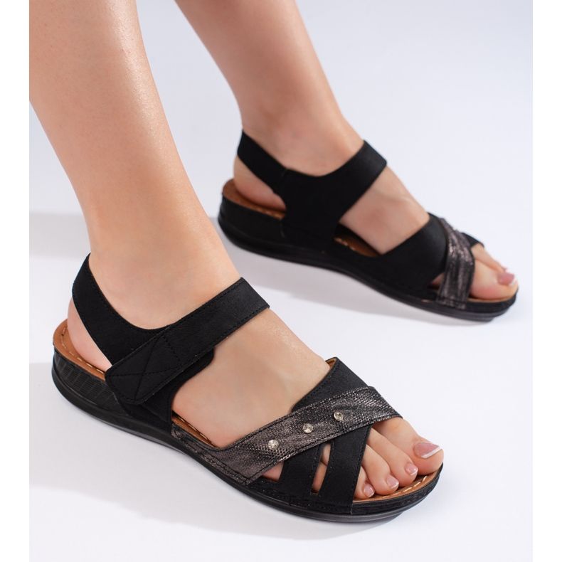 Hellblaue Plateausandalen für Damen 1