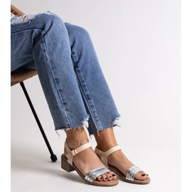 Silberne Salsabi-Sandalen mit niedrigem Absatz silber- 3