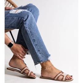 Braune klassische Baya-Flip-Flops beige 1