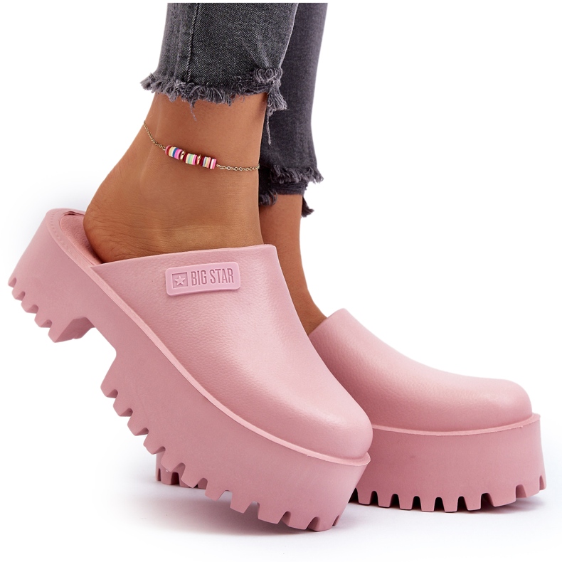 Damen-Flip-Flops mit massiver Sohle Big Star NN274020 Pink rosa 5