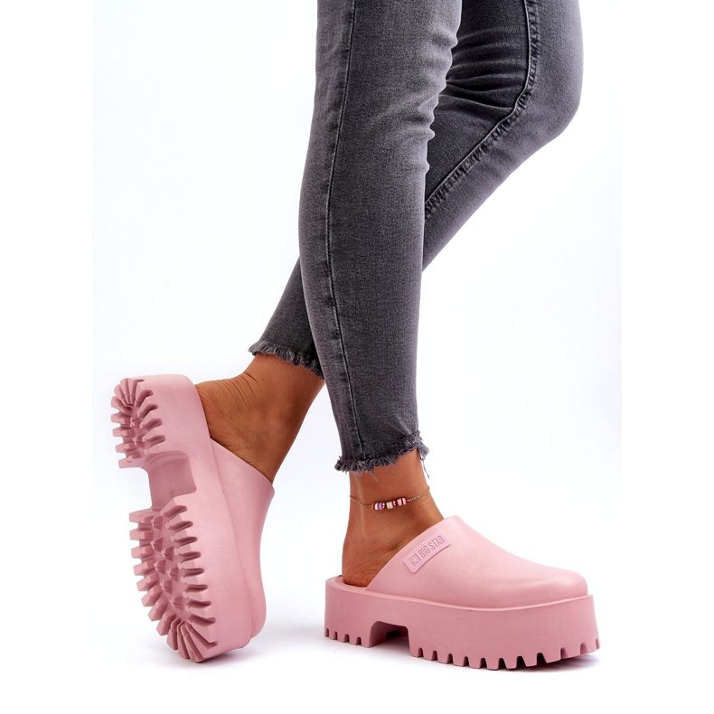 Damen-Flip-Flops mit massiver Sohle Big Star NN274020 Pink rosa 4