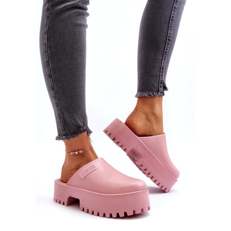 Damen-Flip-Flops mit massiver Sohle Big Star NN274020 Pink rosa 3