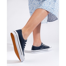Marineblaue Turnschuhe für Damen 1