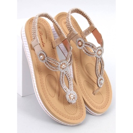 Flip-Flop-Sandalen mit Harani-Gold-Zirkonen golden 1