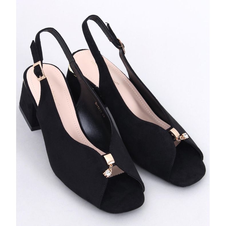 Floris Schwarze Sandalen mit hohen Absätzen 1