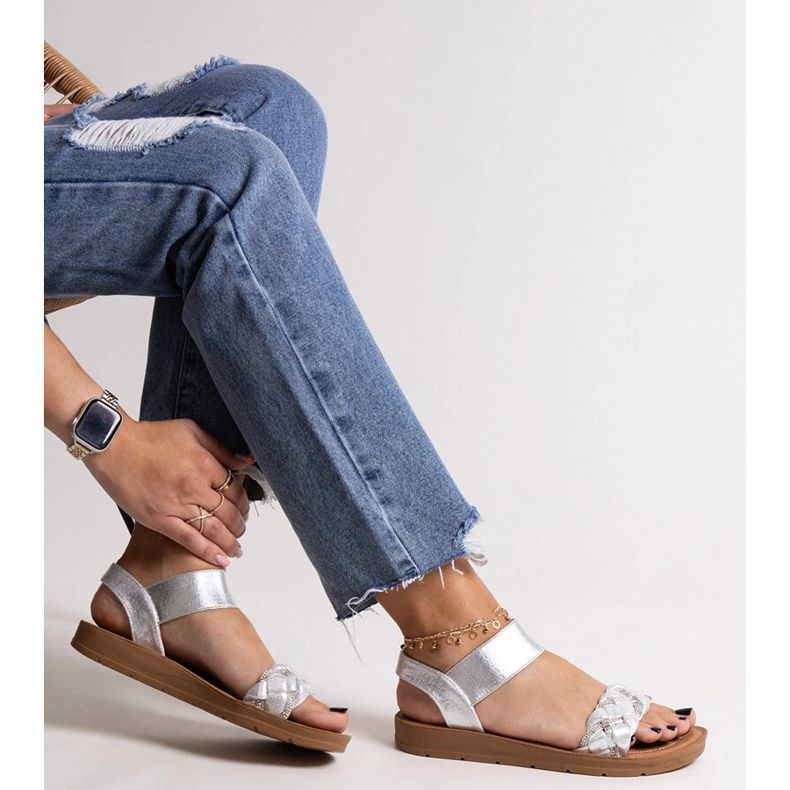 Silberne Aldona-Sandalen silber- 1