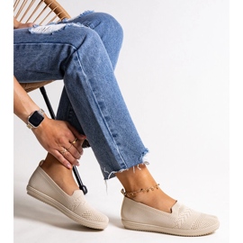 Slip-On-Sneakers aus beigem Shadhi-Stoff 1