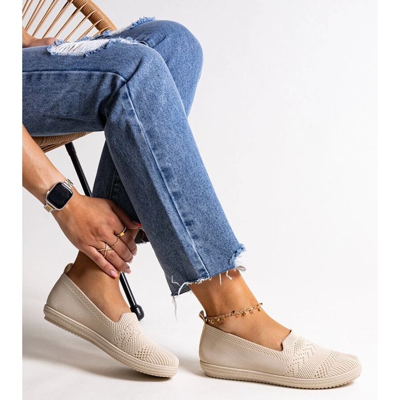 Slip-On-Sneakers aus beigem Shadhi-Stoff 1