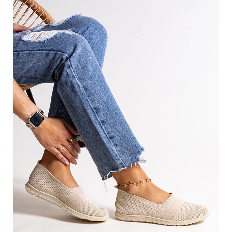 Beigefarbene Shalha-Slip-On-Sneaker 1