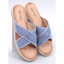 Espadrille-Flip-Flops für Damen in Bakou Blue blau 1