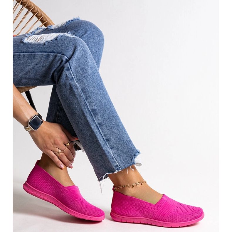 Dunkelrosa Shalha Slip-On-Sneaker 1