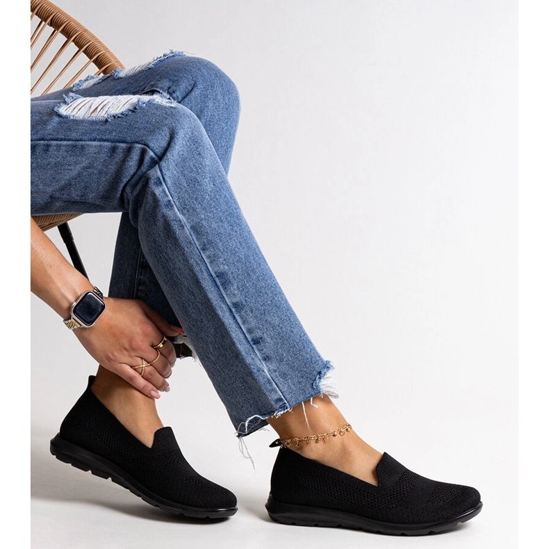 Rahims schwarze Sneakers mit Schaumstoffsohle 1