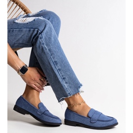 Mogha-Mokassins mit blauen Strasssteinen 1