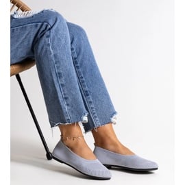 Graue Ballerinas aus Stoff von Yafia 2