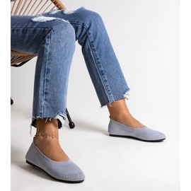 Graue Ballerinas aus Stoff von Yafia 3