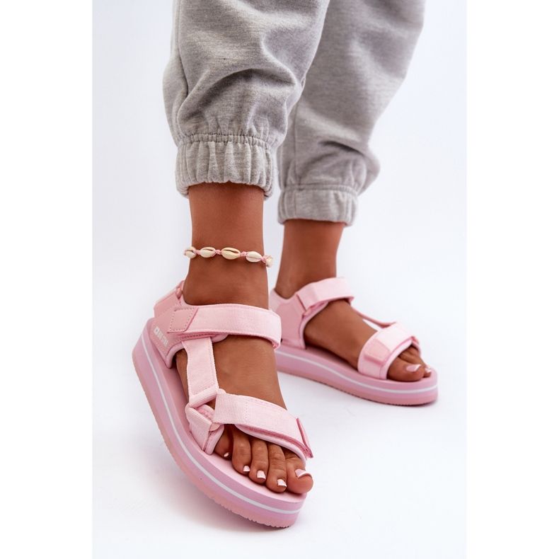Damen-Plateausandalen Big Star NN274A533 Rosa 2