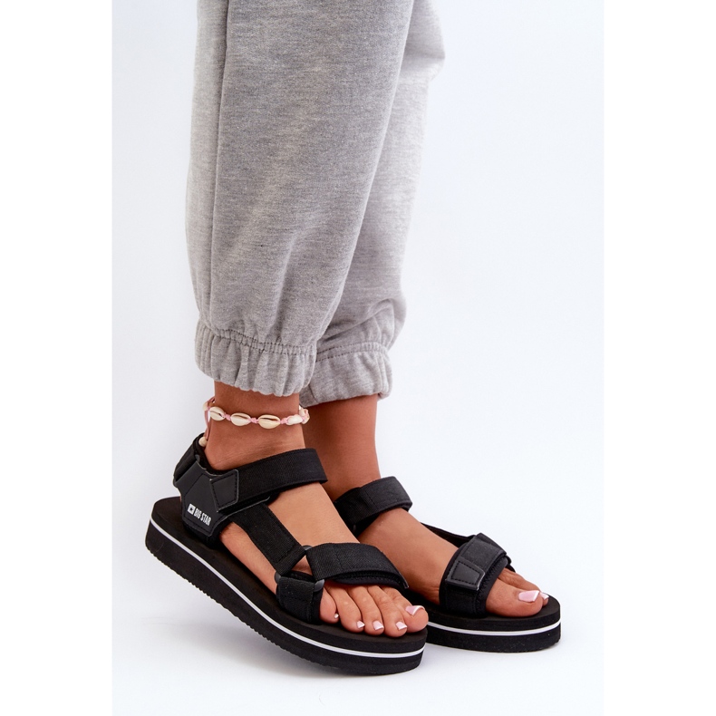 Damen Plateausandalen Big Star NN274A532 Schwarz 1
