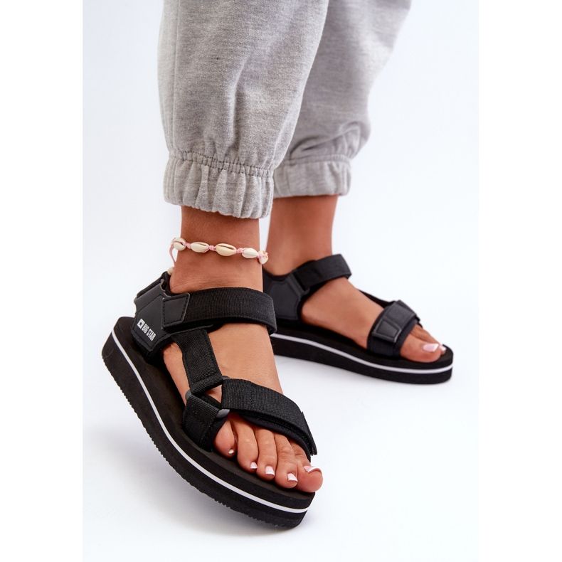 Damen Plateausandalen Big Star NN274A532 Schwarz 2