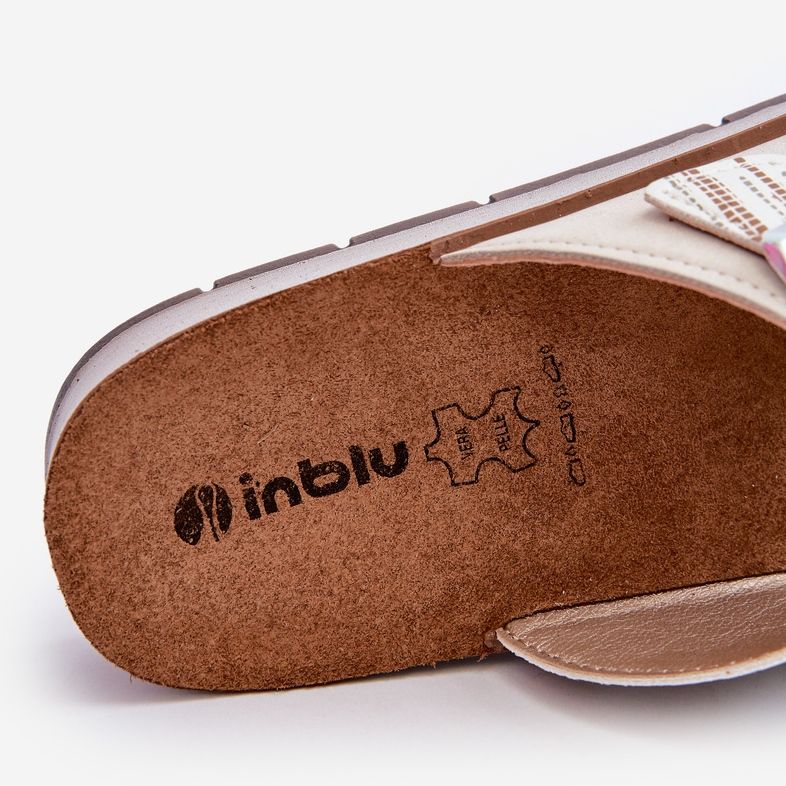 Bequeme Damen-Flip-Flops mit Schnallen Inblu CP000045 Beige 2