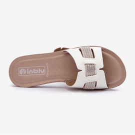 Bequeme glänzende Damen-Flip-Flops Inblu BA000050 Weiß 7