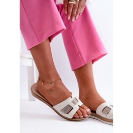 Bequeme glänzende Damen-Flip-Flops Inblu BA000050 Weiß 8