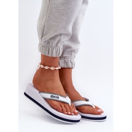 Damen-Flip-Flops mit Keilabsatz Big Star NN274A726 Weiß 1