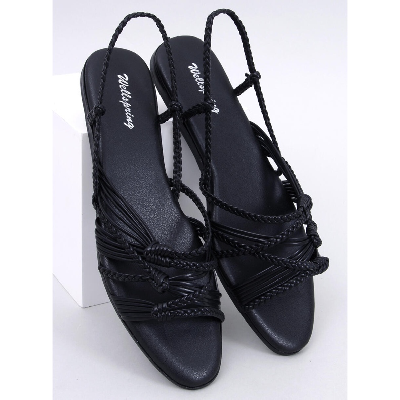 Limbe Schwarze Sandalen im Boho-Stil 1