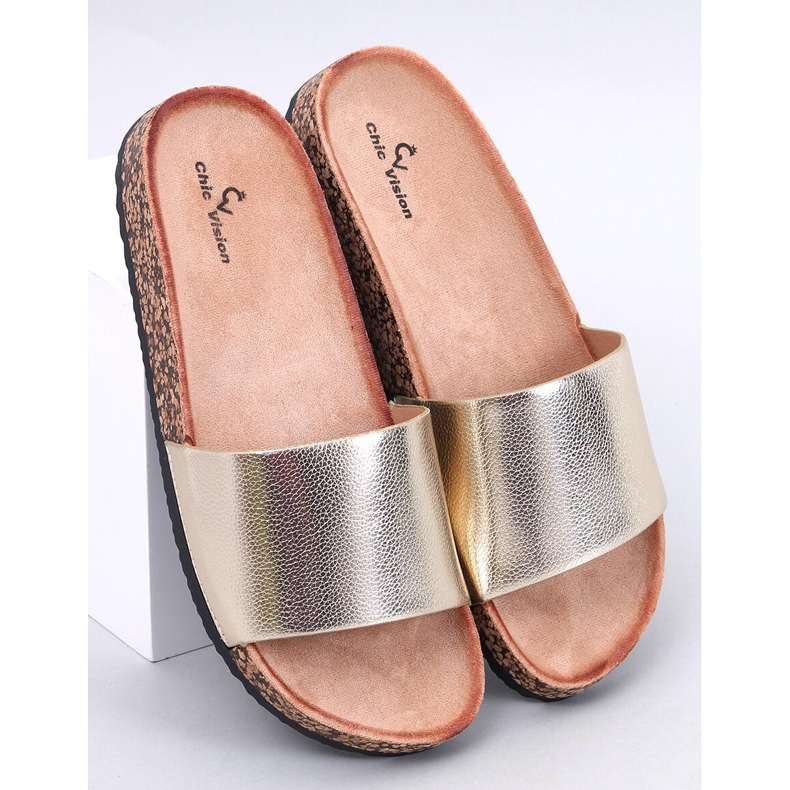 Freys Gold Kork-Flip-Flops golden 1