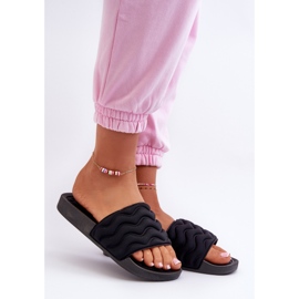 Beliordia Schwarze leichte Pool-Flip-Flops für Damen 1