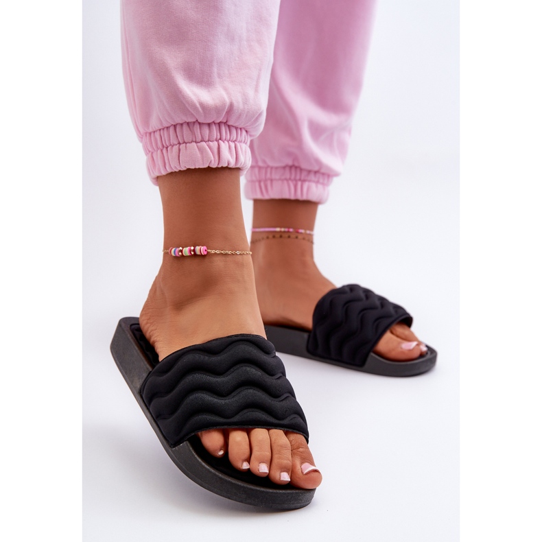 Beliordia Schwarze leichte Pool-Flip-Flops für Damen 2