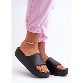 Schwarze Airaplea-Foam-Plateau-Flip-Flops für Damen 1