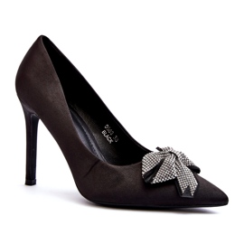 Sweet Shoes Schwarze Fairine High Heels mit Schleife 2