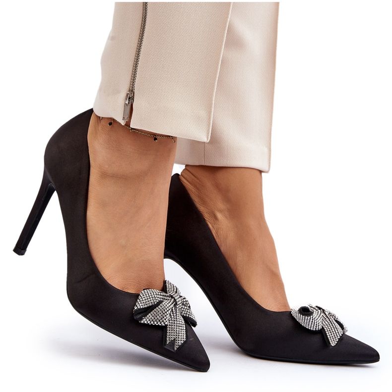 Sweet Shoes Schwarze Fairine High Heels mit Schleife 6